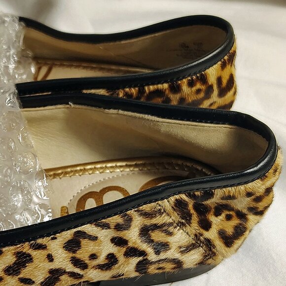 Sam Edelman Leopard Loafers w/ Gold Bar – Size 10 - Picture 6 of 8